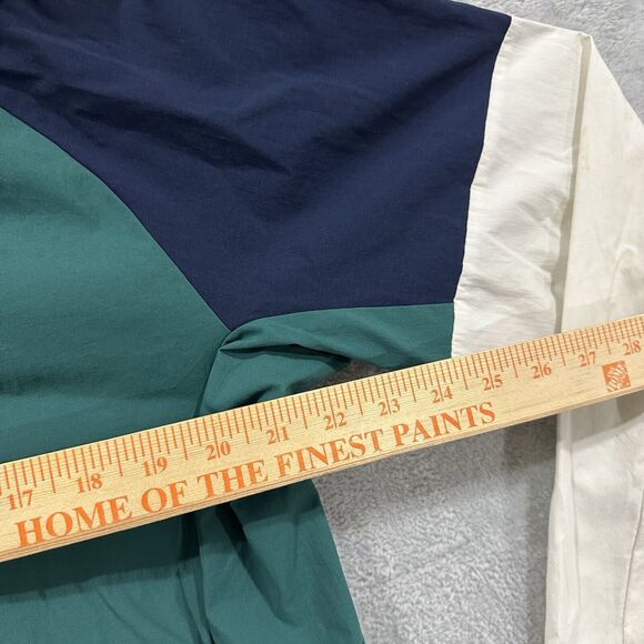 Adidas Full Zip‎ Windbreaker Hooded Jacket Men L Green Blue White Active - Picture 16 of 16